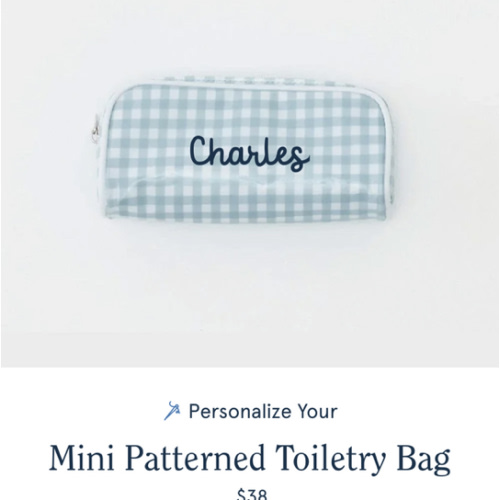 Mini Patterned Toiletry Bag