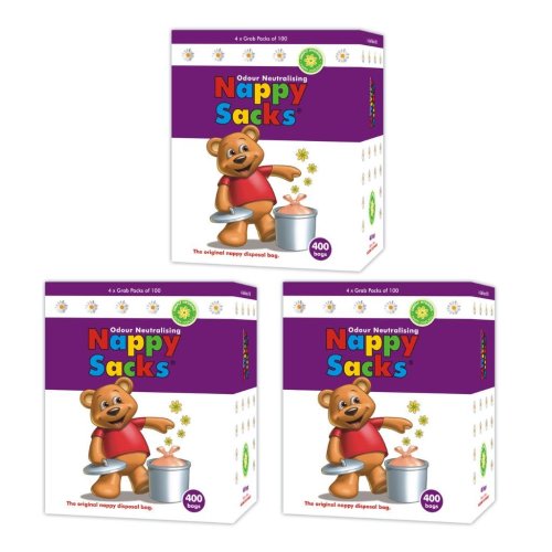Nappy Sacks Degradable Nappy Bags - Bulk 3x400
