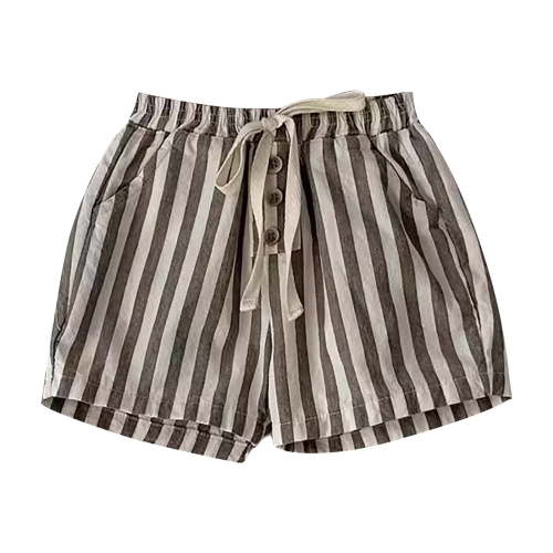 Tiijoy Boys Striped Shorts Summer Casual Cotton Shorts with Pockets, Sizes 6M-5T