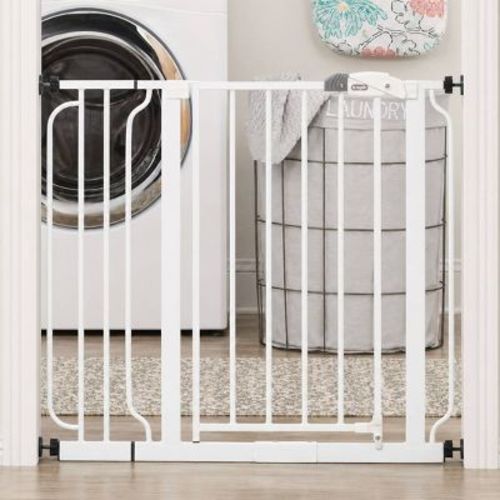 Regalo Easy Step Metal Walk Through Gate - White