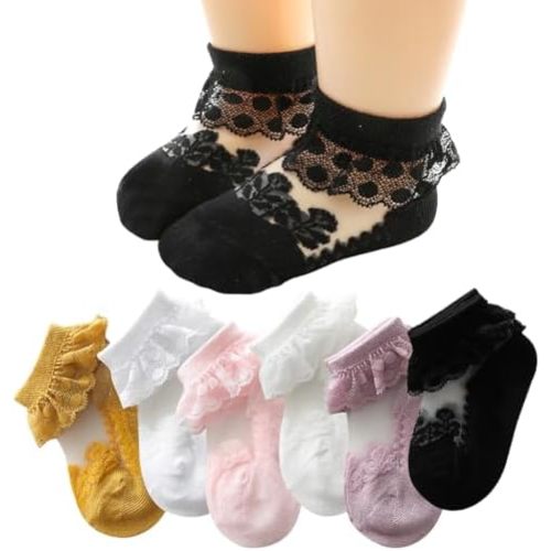 Baby Girls Frilly Socks Princess Lace Ruffle Sock