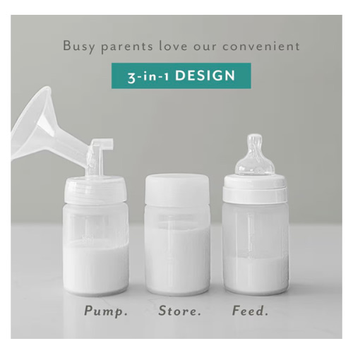 Wide | Silicone Breast Milk Storage Bottles