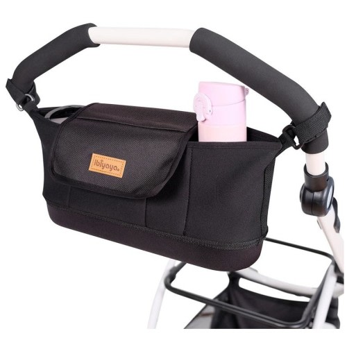 IBIYAYA Pet Pram Organiser Stroller Pouch - Black