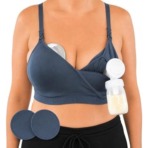 Simple Wishes Pumping Bra Hands Free, Nursing Bra for Breastfeeding