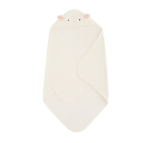 Super Soft Animal Baby Bath Wrap & Washcloth Set | Pottery Barn Kids Australia