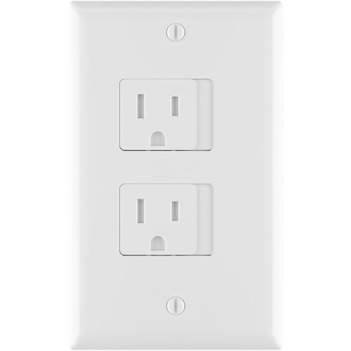 5 Pack - SnapPower SafePlate - [For Decor Outlets] Self-Closing Safety Cover Plate - Child-Proofing Wall Plate Helps Protect Baby From Electrical Shock (Decor)