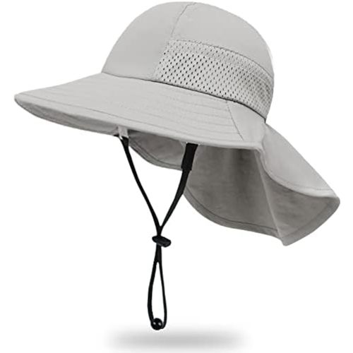 Toddler Baby Sun Hat Kids Summer UPF 50+ for Boys Girls Adjustable Beach Hats with Bucket Wide Brim Age 1-7 Years