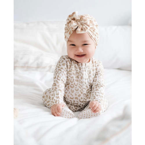 Savvy | Natural Leopard | Brushed Rib Headwrap – Bunny Knots