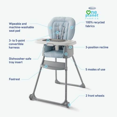 Graco Made2Grow 5-in-1 Highchair, Hudson - N/A