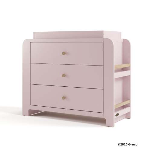 Read-with-Me® 3 Drawer Chest with Bookshelves and Removable Changing Topper