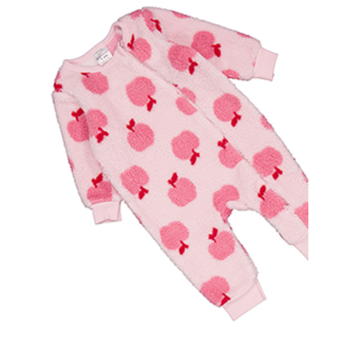 Koala Baby Girls' Fuzzy Appliqué Zip Footie Pajamas