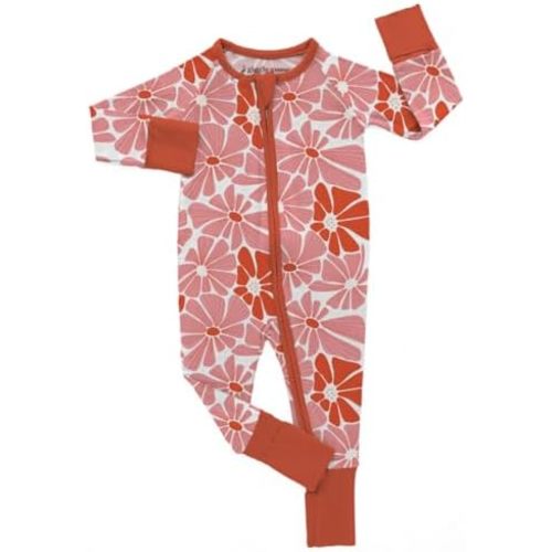 Giggle Goose 2-Way Zipper Baby Pajamas - Viscose from Bamboo Infant Footless Pajamas w/Mitten Cuffs Sleepers for Boys & Girls