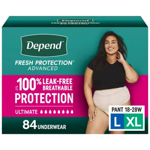 Depend Fresh Protection Advanced Incontinence & Postpartum Bladder Leak Underwear for Women, Ultimate Absorbency | Costco