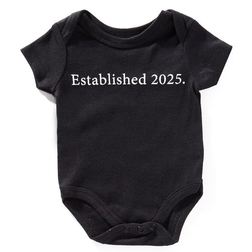 Baby Starters Baby Short Sleeve Established 2025 Bodysuit