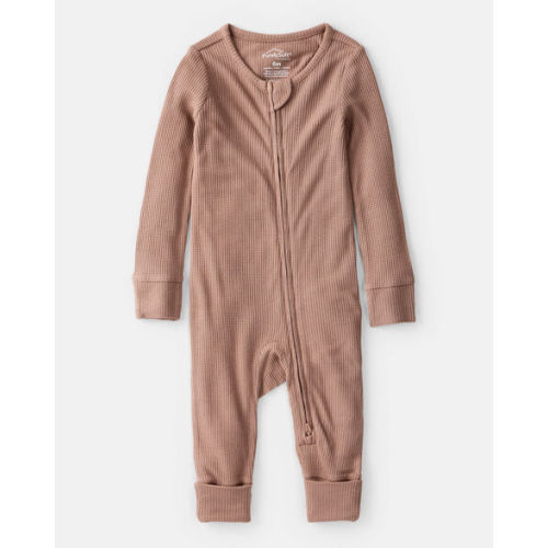 Baby Solid PurelySoft Long-Sleeve 2-Way Zip Sleep & Play Pajamas - Brown - Carter's | Carter's