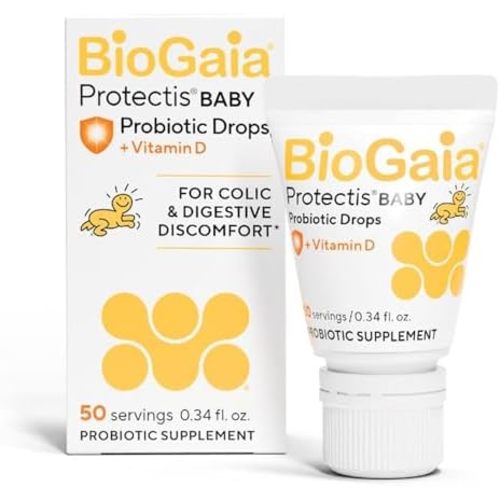 BioGaia Baby Probiotic Drops + Vitamin D | Colic & Gas Relief | 50 Servings