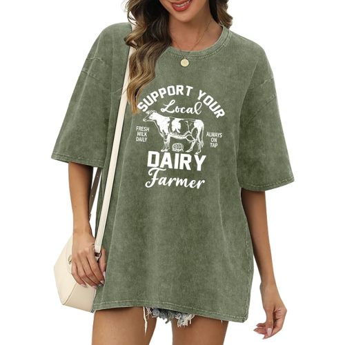 Breastfeeding Shirts for Women Zipper Maternity Nursing Shirt Postpartum Friendly Funny Oversized Graphic Tees