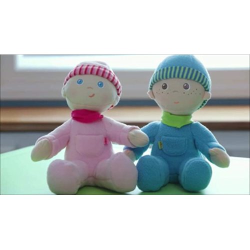 HABA Snug-up Doll Luis 8" First Boy Baby Doll - Machine Washable for Ages Birth and Up