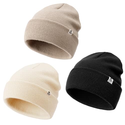 FURTALK Baby Beanie Knit Winter Hats 3 Pack for Infant Toddler Kids Skull Caps