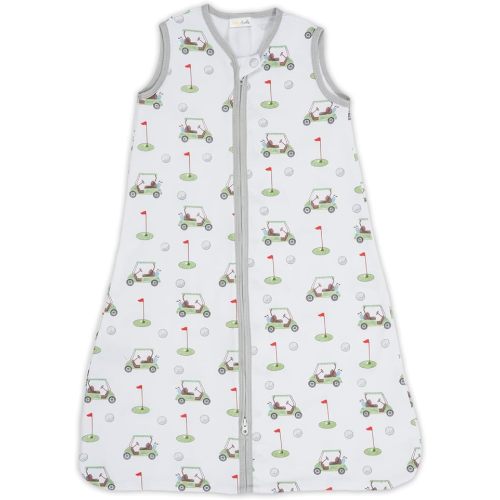 LollyBanks Sleep Sack, 100% Organic Cotton Baby Sleep Sacks 0.5 TOG, Lightweight 2-Way Zipper Baby Sack Soft, 0-6 Months Newborn Sleeper for Baby Boys and Girls (Golf Outfit)