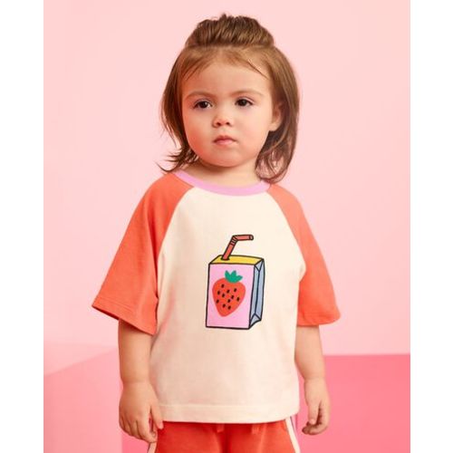 Oversized Raglan Sleeve Graphic T-Shirt