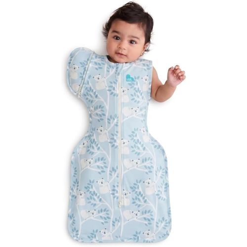 Love to Dream Swaddle Up Transition Swaddle, 1.0 TOG, Patented Zip-Off Wings, Gently Help Baby Transition from Being Swaddled to Arms Free When Showing Signs of Rolling, 13-19 lbs, Mini Koalas