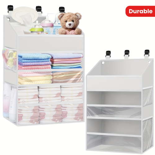 Multiple Pocket Hanging Organizer Diaper Caddy Storage- Convenient Changing Station With Ample Storage - Durable Polyester Fiber Construction, Perfect For , Halloween, Thanksgiving Day Gift
