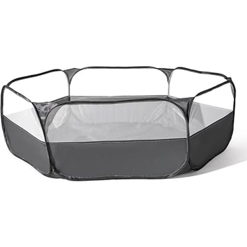 Foldable Ball Pit for Toddlers, Large Pop Up Ball Pits Kids Play Tent Crawl Playpen Ball Pool Playhouse Playpen with Storage Bag, for Boys Girls Dogs Cats Ferrets Indoor Outdoor, Dark Gray