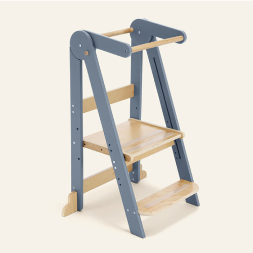 HARPPA Nordi | Foldable Toddler Tower – Compact Montessori-Inspired Standing Tower for Ages 2–6, Wooden Convertible Tower for Kitchen, Bathroom & More