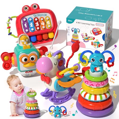 Baby Toys for 12 Month Infant Toys for 1+ Year Old Christmas Birthday Gifts | Montessori Toys Sensory Toys Busy Cube Stacking Sorting Educational Learning Color Infant Toddlers Toys Age 1 2 3