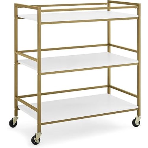 Delta Children Jade Changing Table/Cart, White Melamine/Bronze