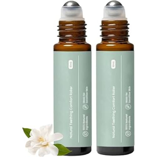 2 pcs Teething Roller, 100% Natura Teething Comfort Roller Relief Roller