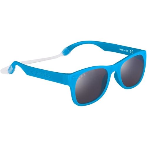 ROSHAMBO Unbreakable Square Sunglasses - Italian Made Polarized - BPA Free with Strap + Accessories - USA Assembled