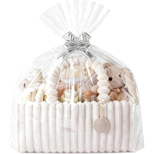 Blissful Diary Flannel Diaper Caddy Organizer, included Gift Packaging, Cozy Nursery Storage Basket, Gift for Baby Shower, Newborn Essentials, Cream Beige