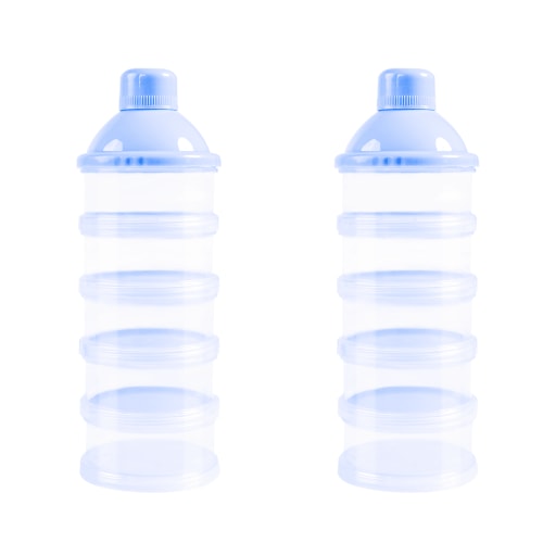 2 Pcs Formula Dispenser On the Go, Multifunctional Baby Formula Dispenser, Safe Travel Formula Dispenser, Milk Dispenser for Baby Formula, Blue