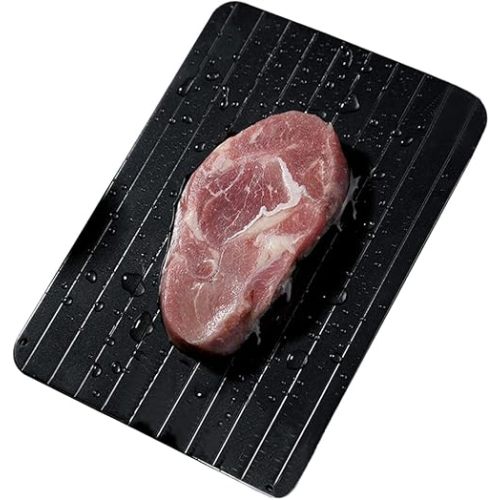 Defrosting Tray for Frozen Meat, Defrosting Plate, Thaw Board Plate, Fast defrosting Tray for Fish, Meat, Poultry or Anything Else That is Frozen (11.6" L x 8.3" W x 0.1" H)