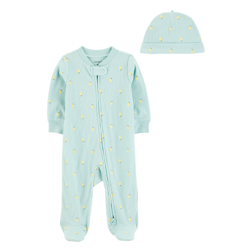 Baby 2-Piece Lemon 2-Way Zip Sleep & Play Pajamas - Blue - Carter's | Carter's