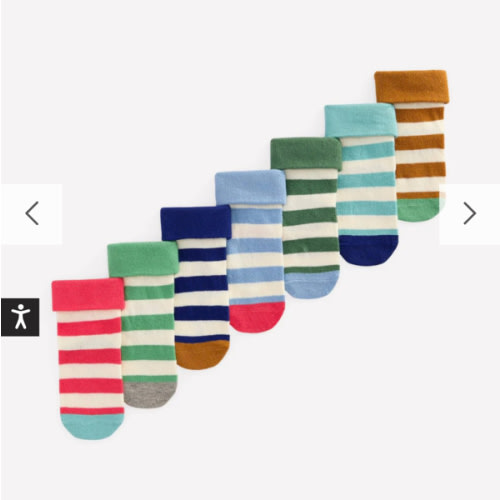 7-Pack Baby Socks-Stripes | Boden USA