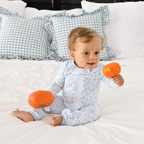 Little Pumpkin Patch Blue Zip Sleeper