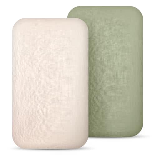 lulumoon Baby Bassinet Sheets Muslin: Cotton Bedside Bassinet Sheets Floral for Girls - Fitted for Bedside Sleeper Mattress