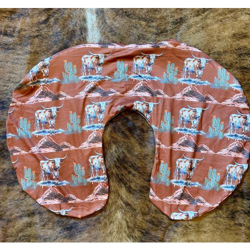 Longhorn baby boppy pillow cover