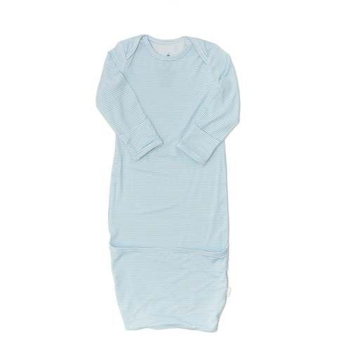 Newborn Gown - Mini-Stripe Cool Blue