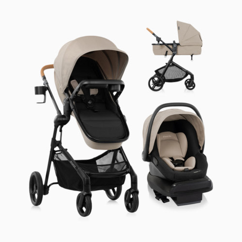 Evenflo Pivot NXT Travel System with LiteMax NXT Infant Car Seat - Latte Tan