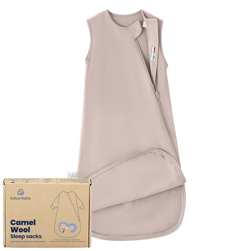 kaiya baby Unisex Sleeping Bag for Babies and Toddlers 0.5 Tog Sleep Sack 0-6 Months, Newborn Sleep Sack, Wearable Blanket Baby, One Piece Sleeveless, Gifts for Baby