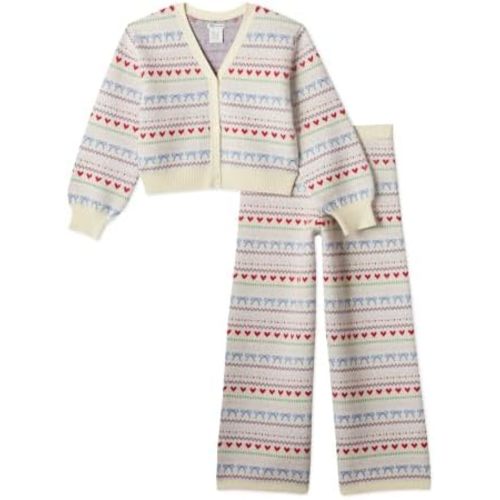 Amazon Essentials x Sofia Grainge - Conjunto de suéter tipo cárdigan para niñas y niños pequeños (Mommy & Me)