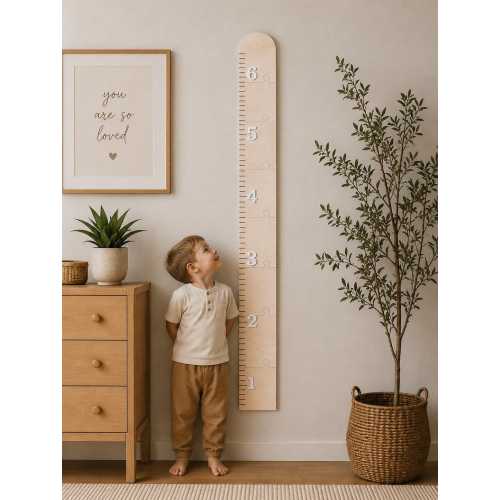 Personalized Growth Chart Ruler, Wooden Height Chart, Kids Growth Tracker, Nursery Wall Decor, Custom Name Sign, Gift for Grandparents