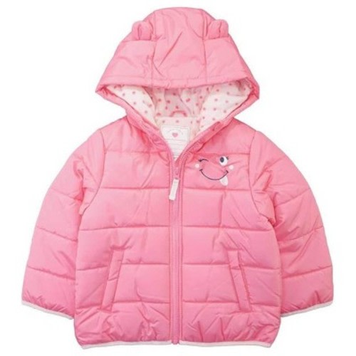 Carter's Infant Girls' Pink 3D Ear Bubble Jacket, Pink, 12 Months