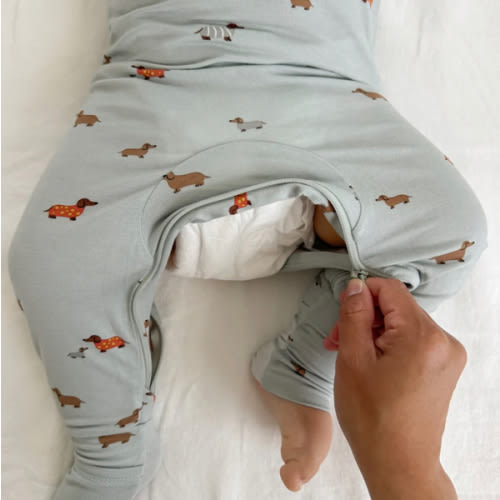 Woof Sage Convertible Footie Pajamas | günamüna