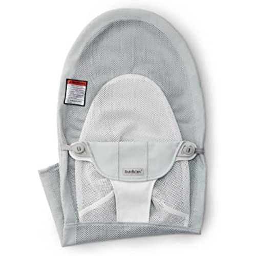 BabyBjörn Fabric Seat for Bouncer, Mesh, Silver/White
