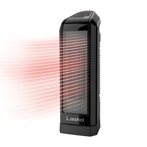 Lasko 16" 1500W 2 Speed Oscillating Ceramic Tower Space Heater, Black, CT16558